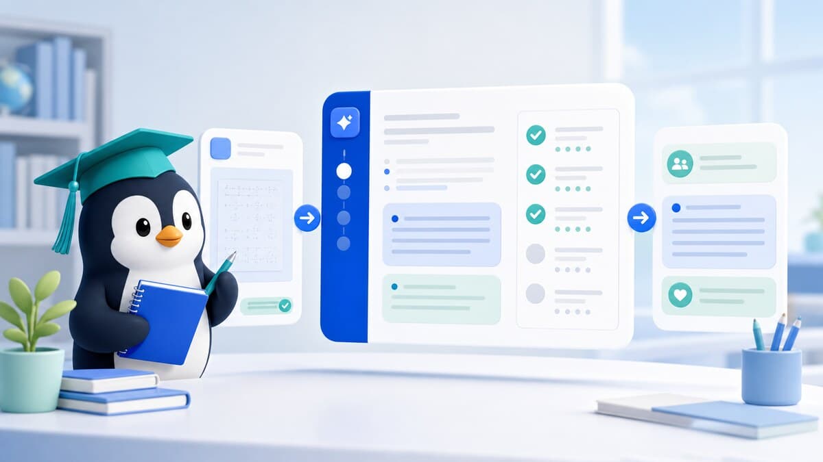 Bomi reviewing a homework feedback workflow in the Bomi Academy dashboard